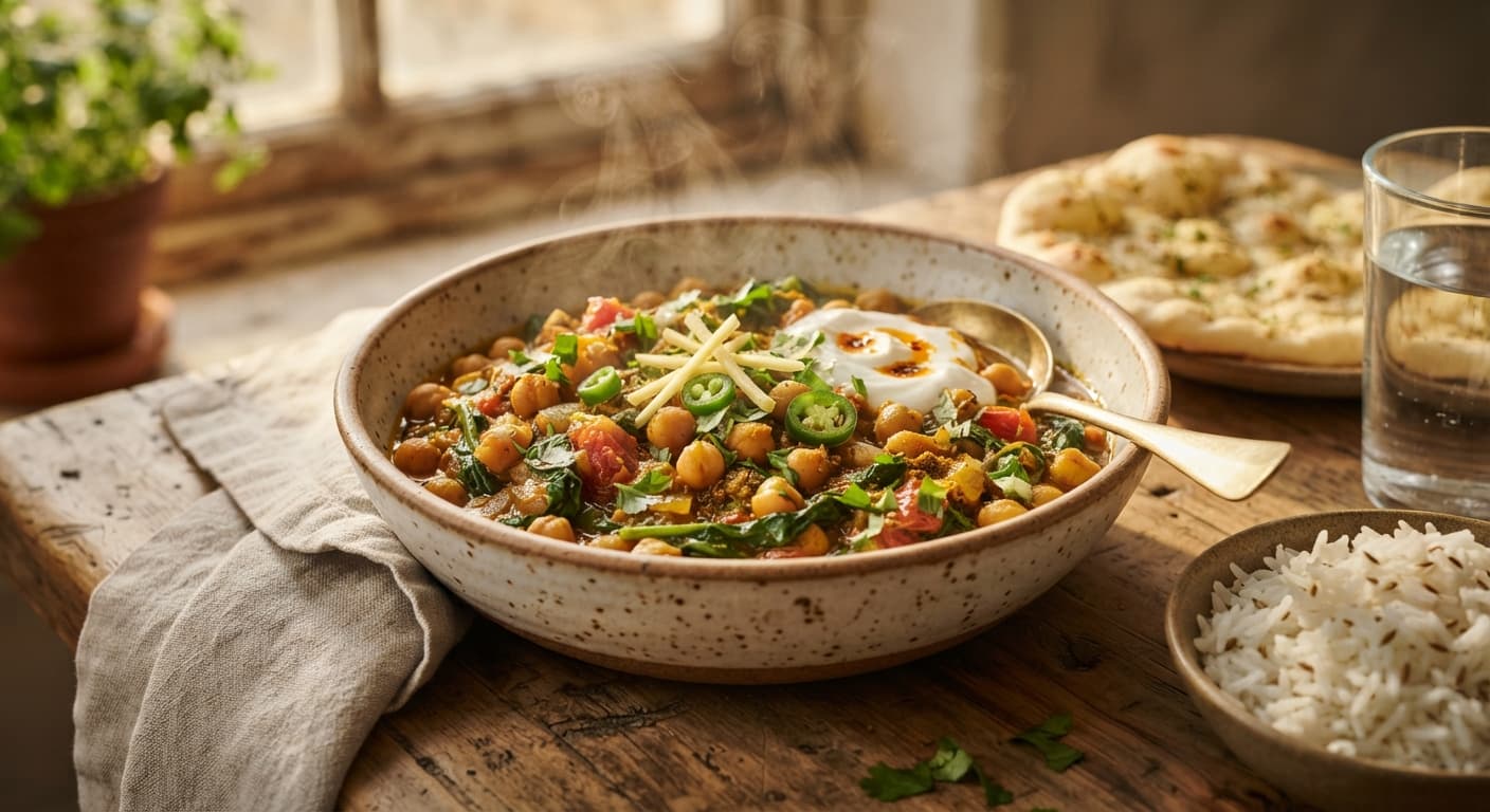 Chickpea and Spinach Curry