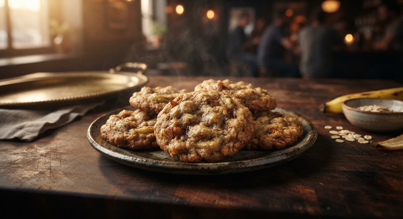 Ripe Banana Oat Cookies