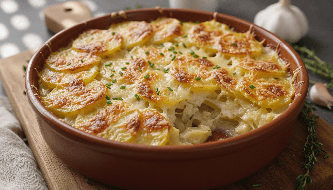 Creamy Potato and Onion Gratin