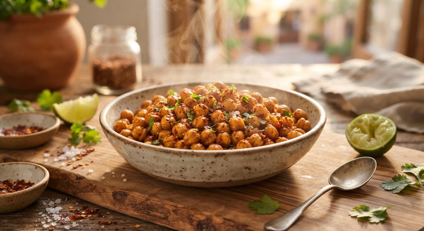 Crispy Chili-Lime Roasted Chickpeas