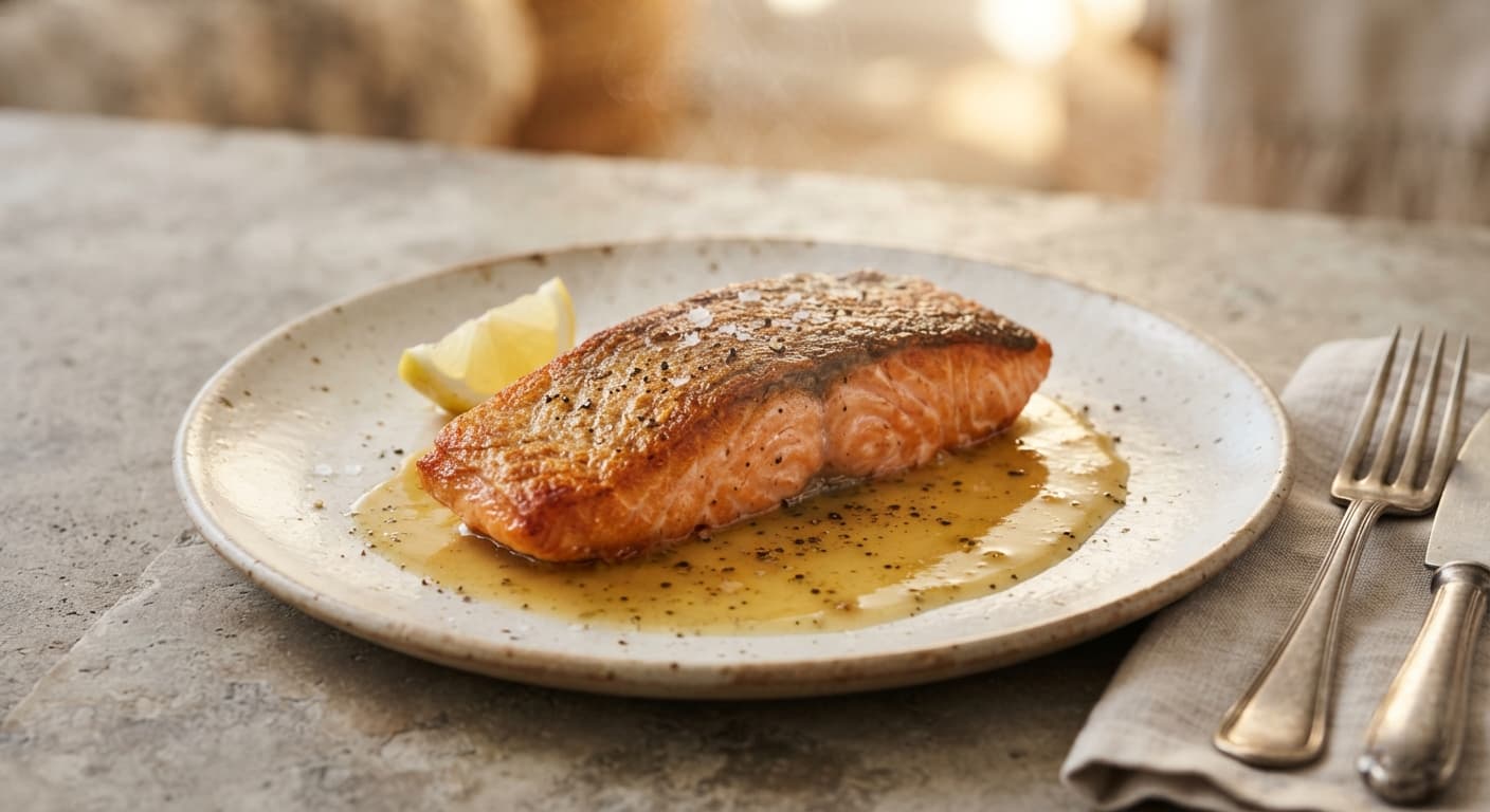 Crispy-Skin Salmon with Lemon Butter
