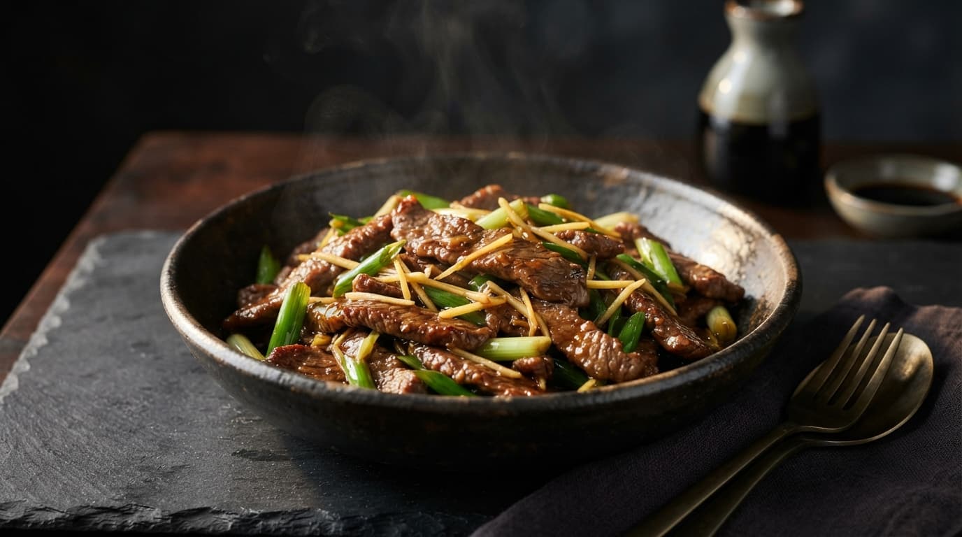 Ginger Scallion Beef Stir-Fry
