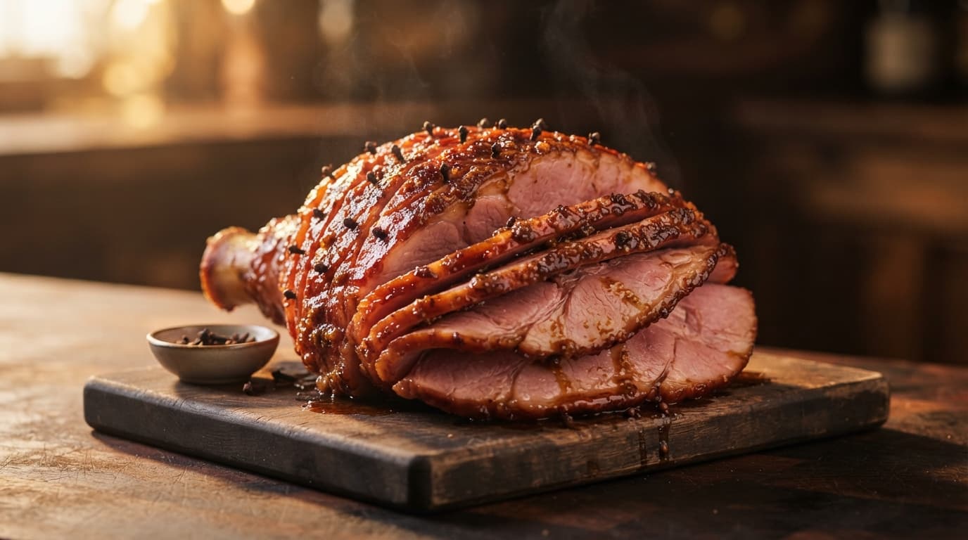 Glazed Brown Sugar and Mustard Baked Ham