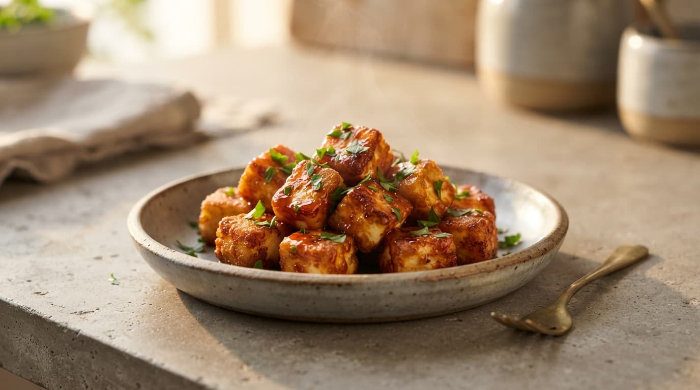 Honey-Sriracha Halloumi Bites