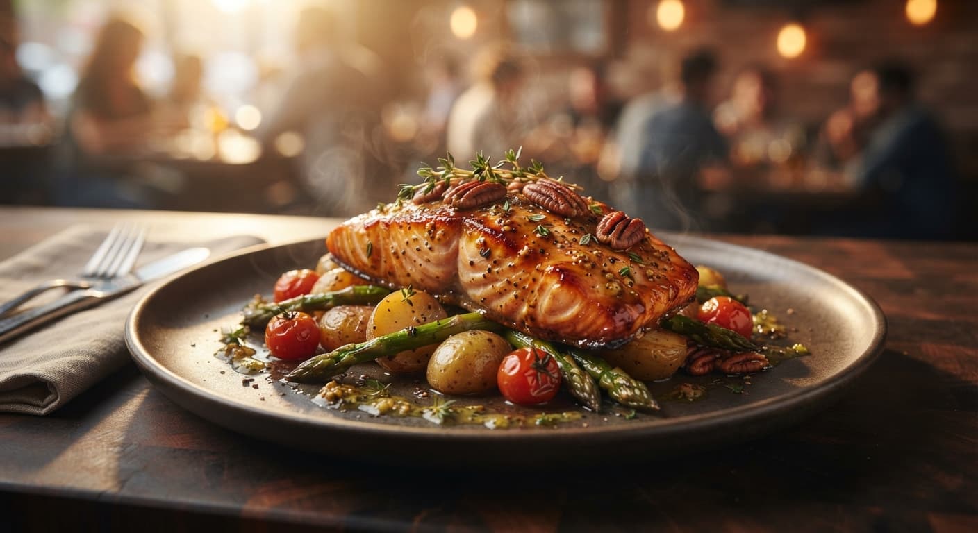 Mustard and Maple Glazed Salmon