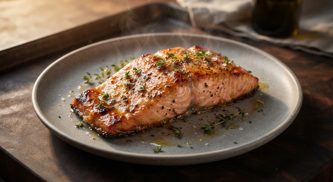 Mustard and Maple Glazed Salmon