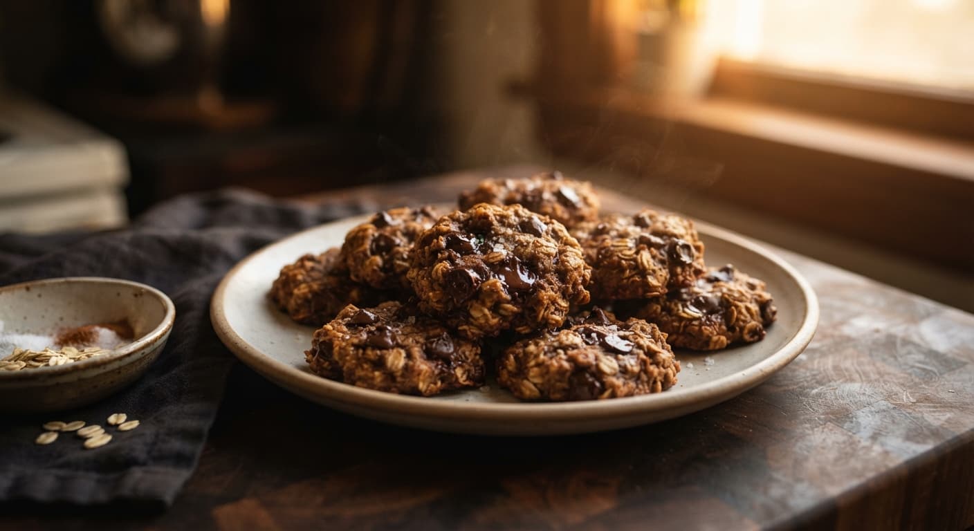 Ripe Banana Oat Cookies
