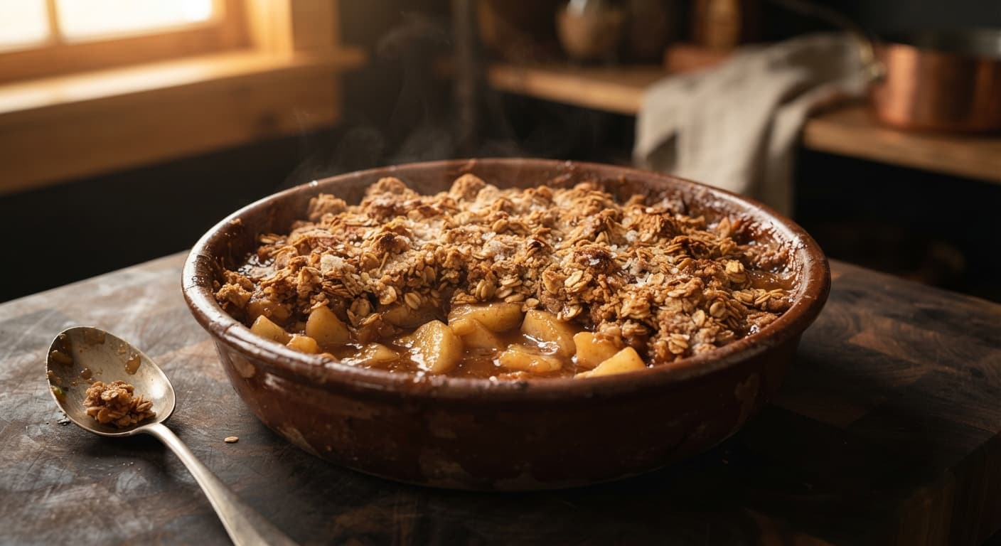 Salted Caramel Apple Crisp