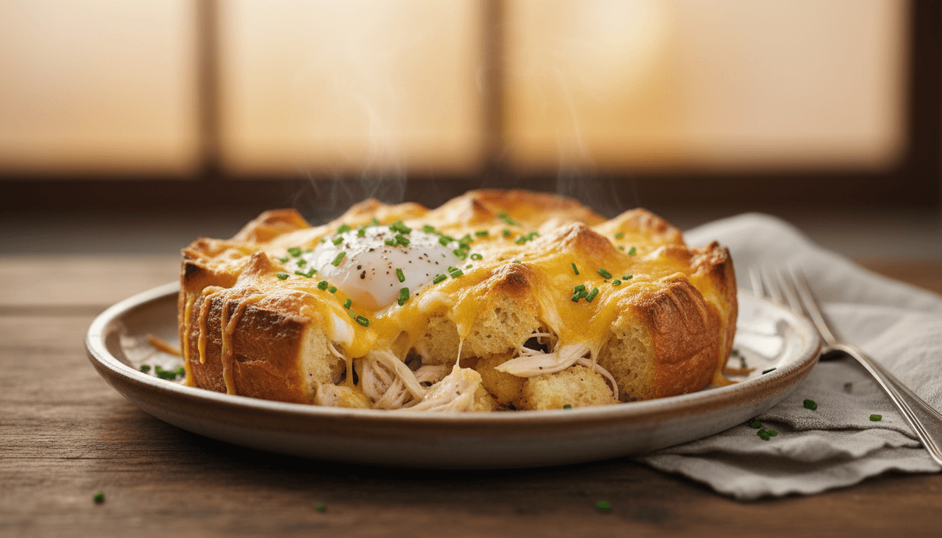 Savory Chicken and Cheese Breakfast Bake