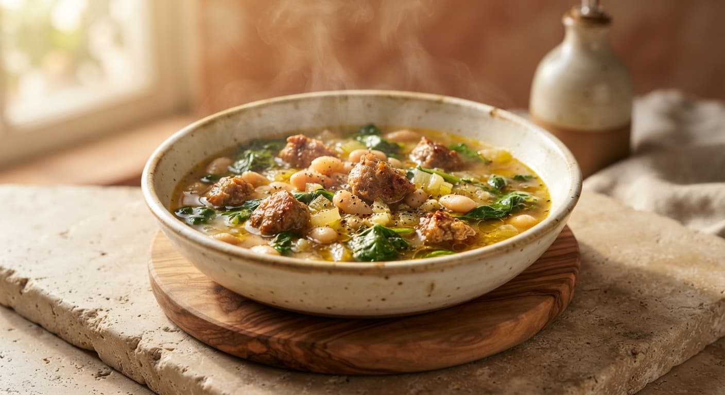 Smoky Sausage and White Bean Soup