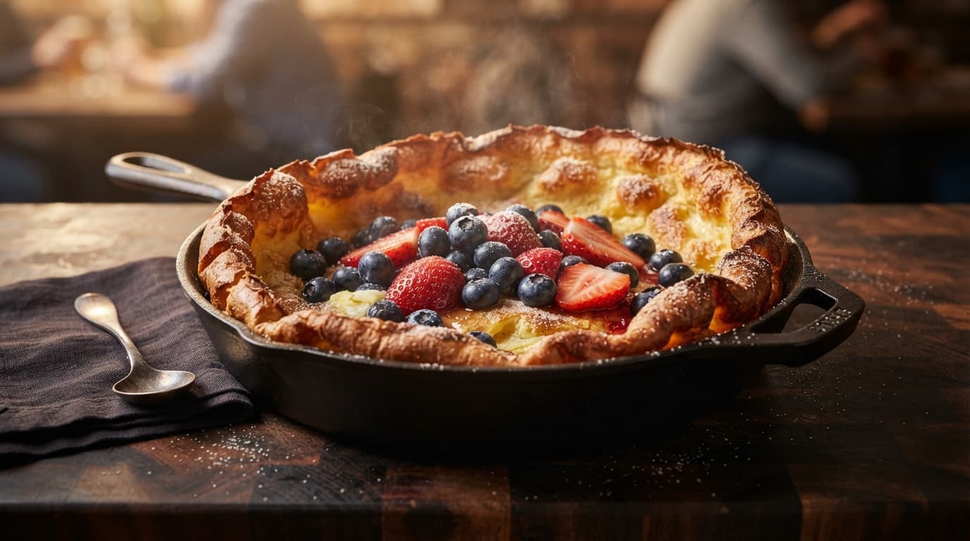 Sourdough Dutch Baby with Fresh Berries