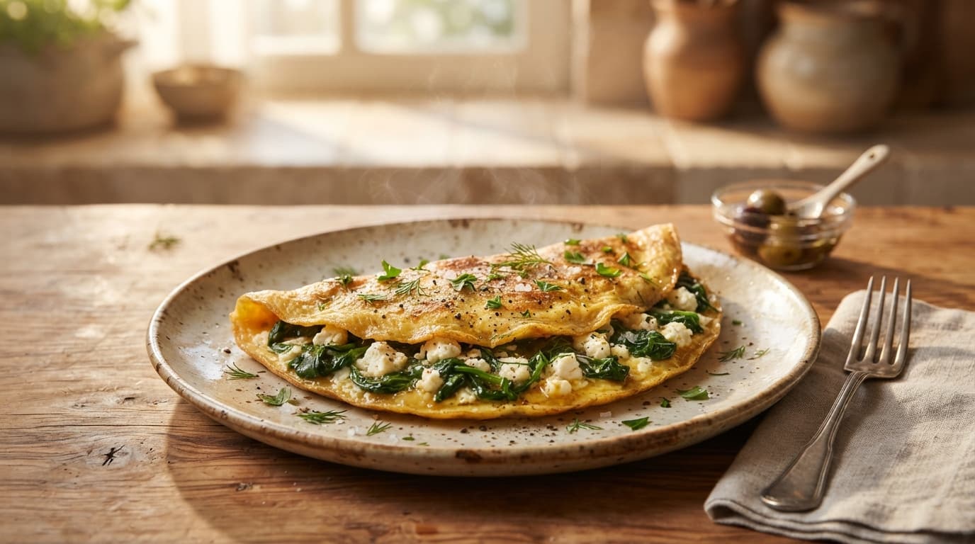 Spinach and Feta Omelette