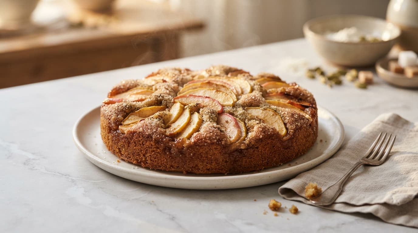 Swedish Apple Cardamom Cake