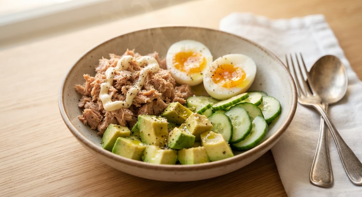 Tuna, Egg and Avocado Lunch Bowl
