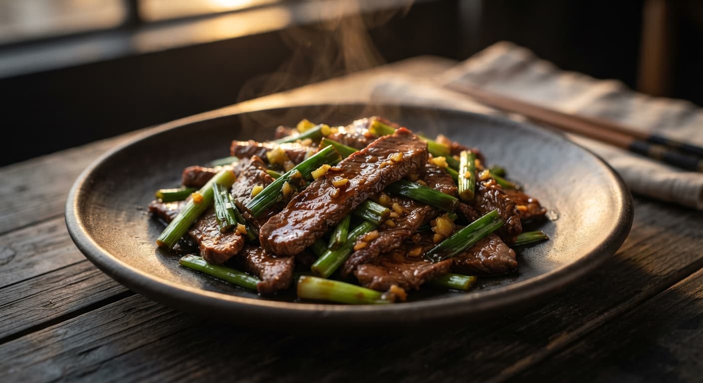 Velvety Ginger and Scallion Beef Stir-Fry