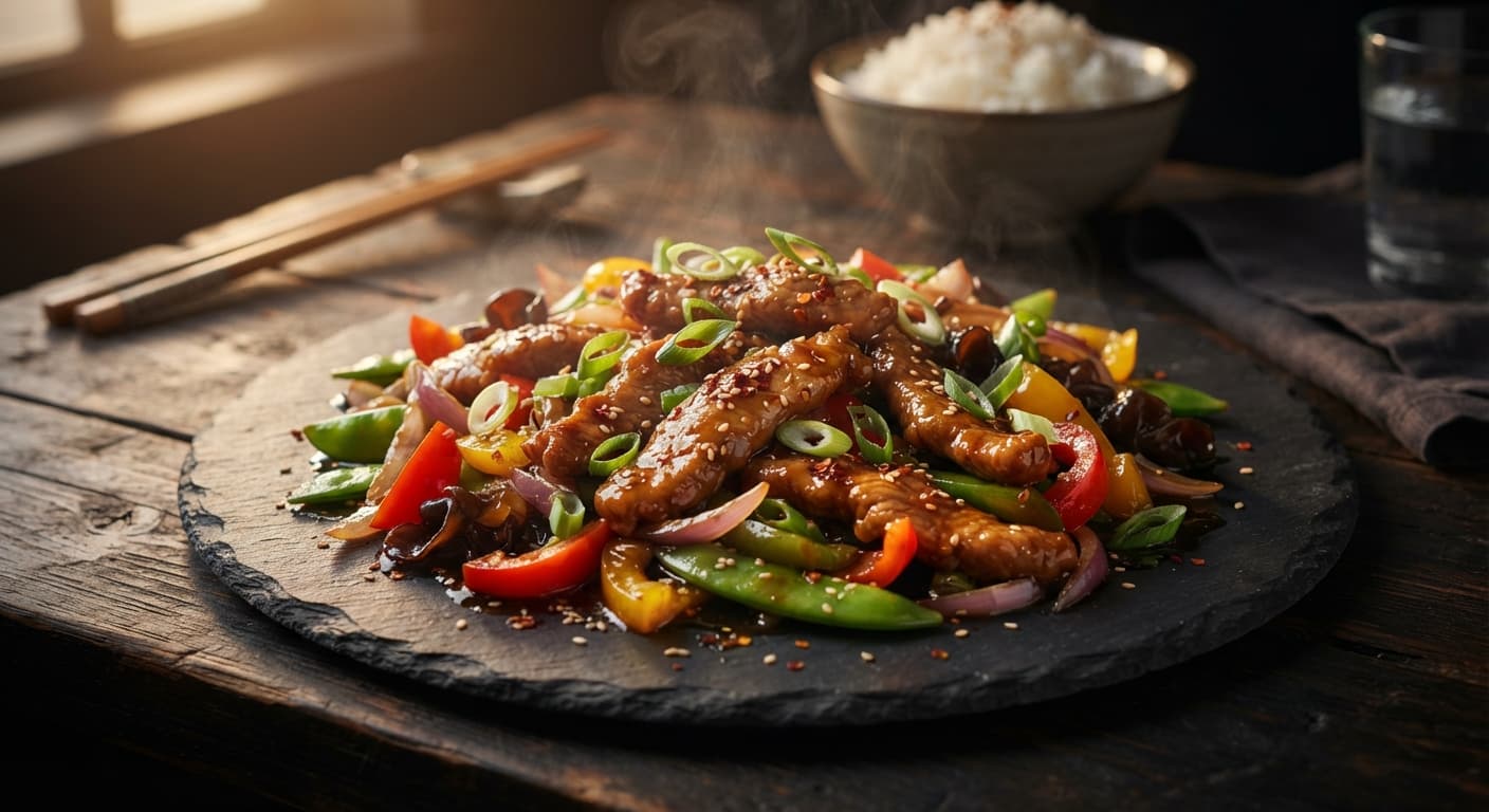 Velvety Soy Glazed Pork Stir-Fry